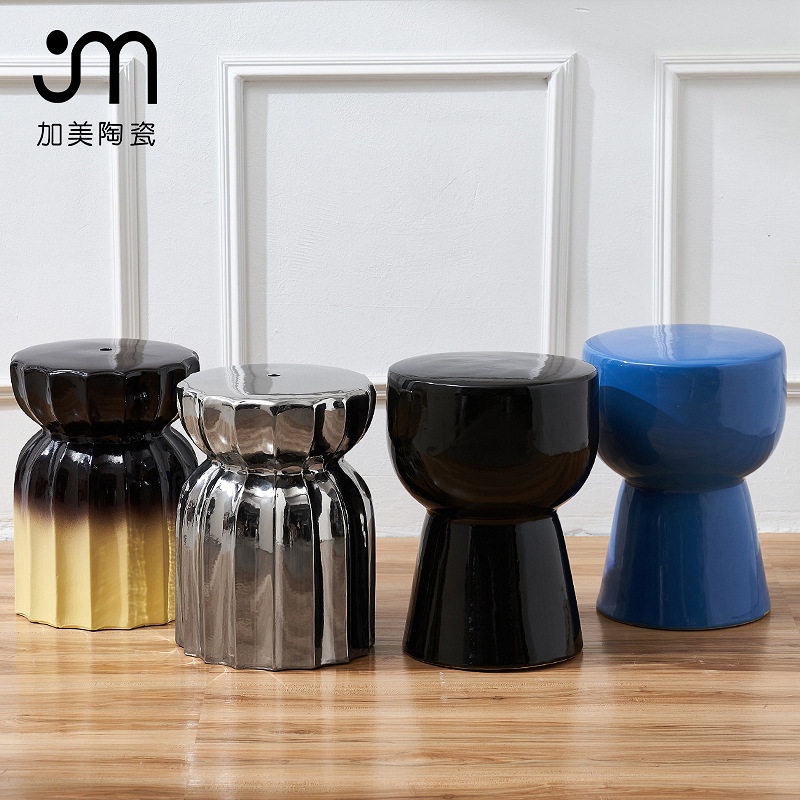 陶瓷花架鼓凳 新中式家装设计换鞋凳 卧室客厅摆设,办公设备/耗材/相关服务,其它,淘宝优惠券,粉丝福利购,淘宝优惠卷