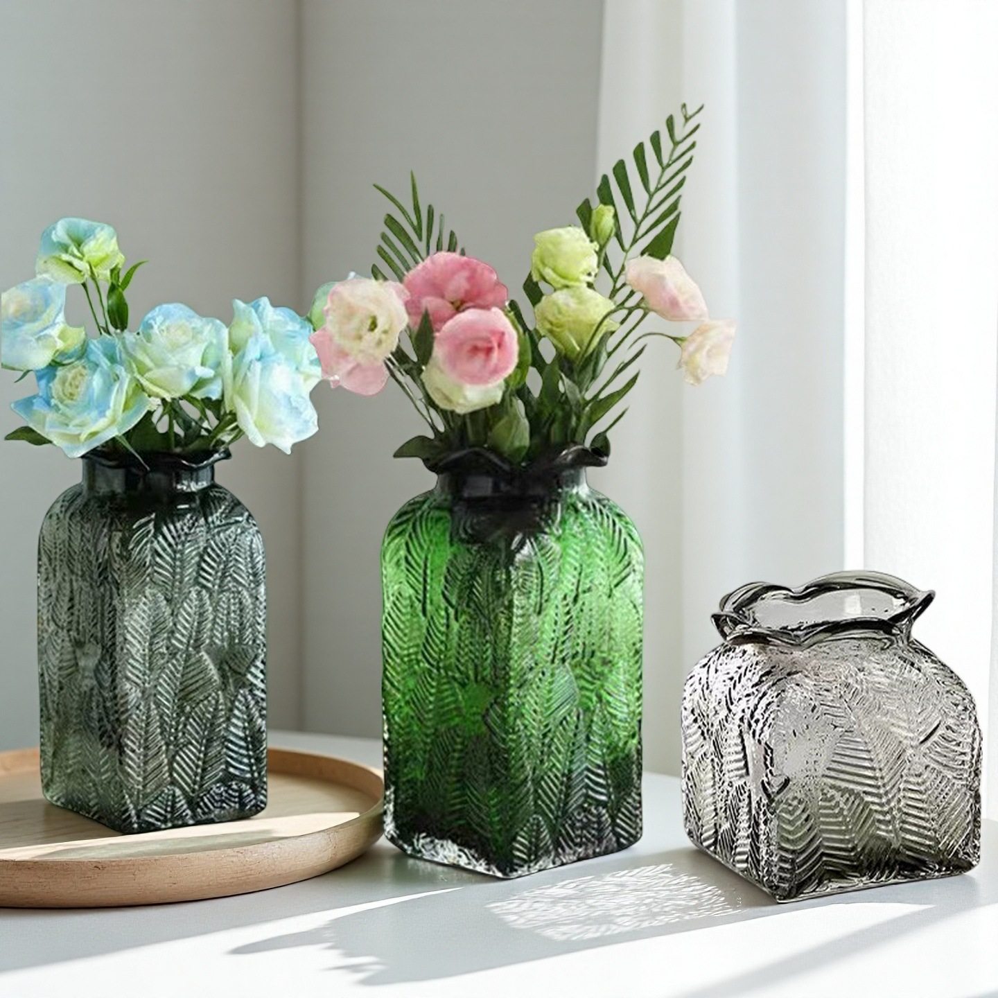 复古玻璃花瓶欧式家居装饰品摆件玻璃花器酒吧KTV样板间软装花瓶,办公设备/耗材/相关服务,其它,淘宝优惠券,粉丝福利购,淘宝优惠卷