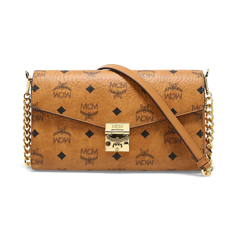 MCM专柜新款中号信封包Millie Visetos斜挎包女士单肩链条包
