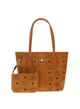 MCM专柜款 Liz经典Visetos涂层帆布拼皮革子母单肩手提包