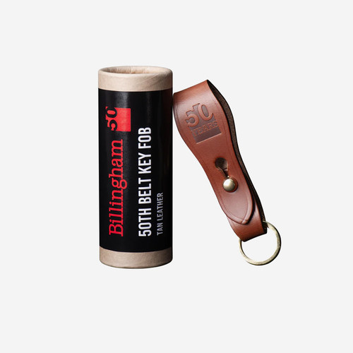Billingham/白金汉 五十周年纪念款钥匙扣卡其褐色真皮相机包配件英国原装进口纯手工制作