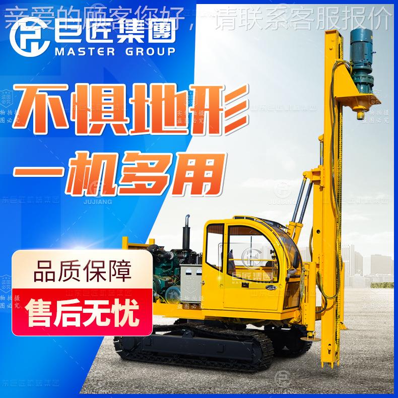农村860建房用轮式地履带桩机 12履带式打抗浮锚米杆长基螺旋打桩