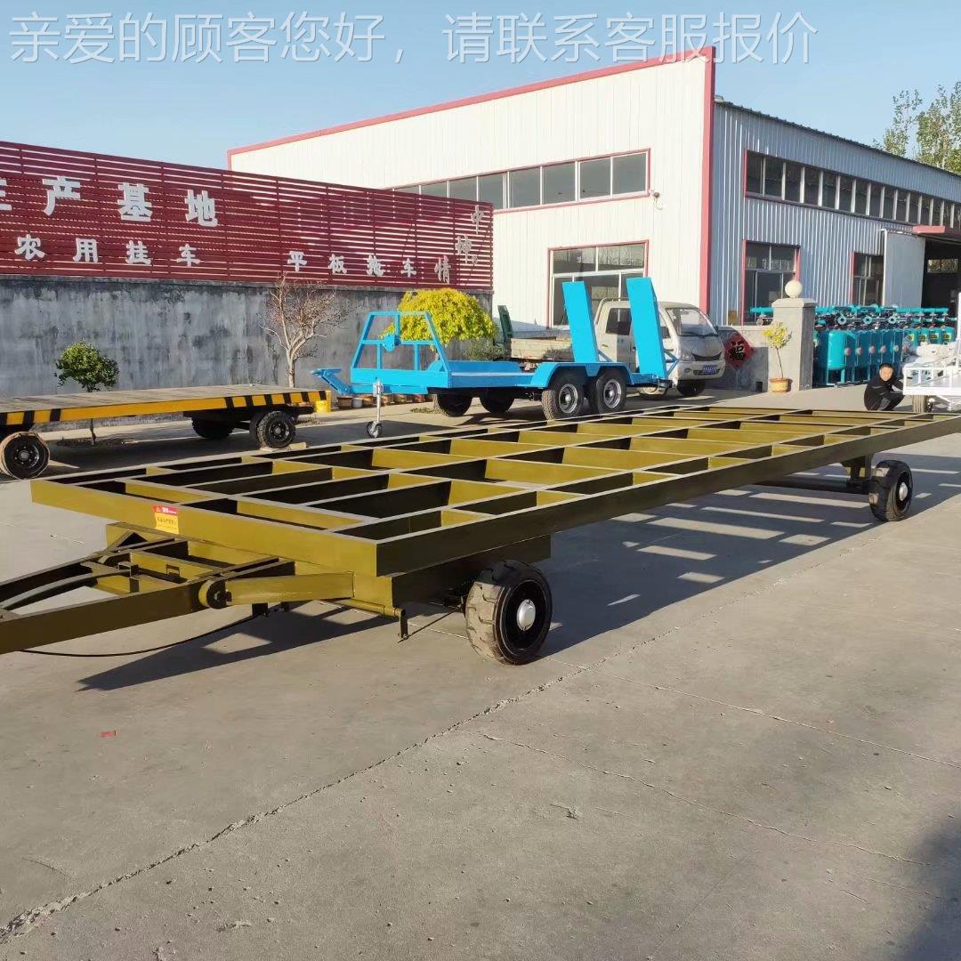 8吨311框筋工架平板拖车8500*2500地用钢转运引拖车钢材牵转运工
