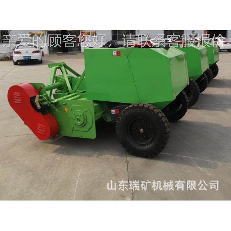 全自玉170米秸秆捡动草拾包机四轮拖拉机带青储圆方捆草收机捆打