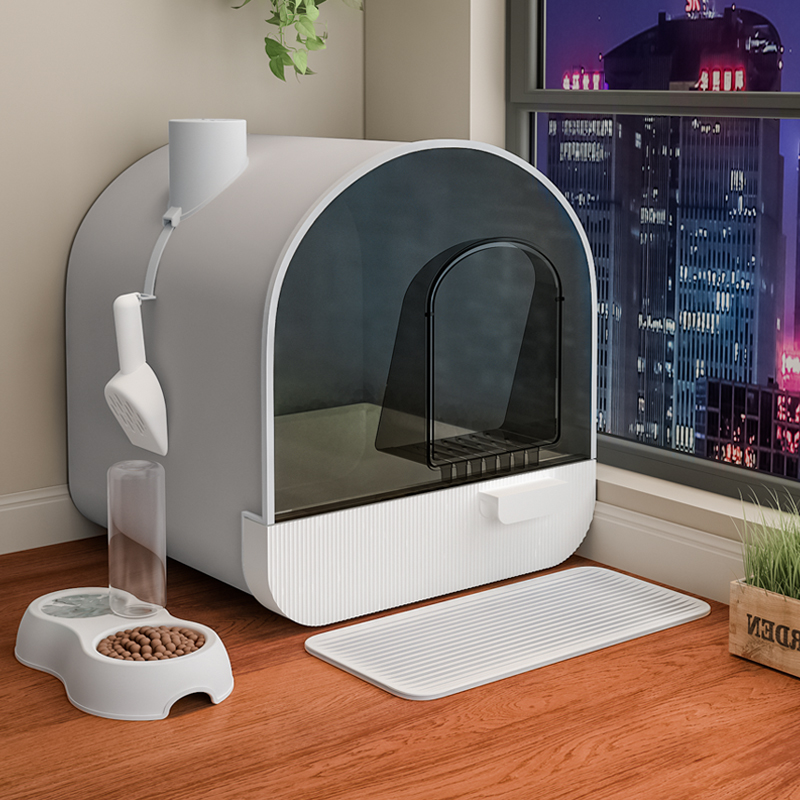 全封闭猫砂盆号防臭猫咪厕所隔臭猫屎盆抽屉式猫沙盆子防外溅