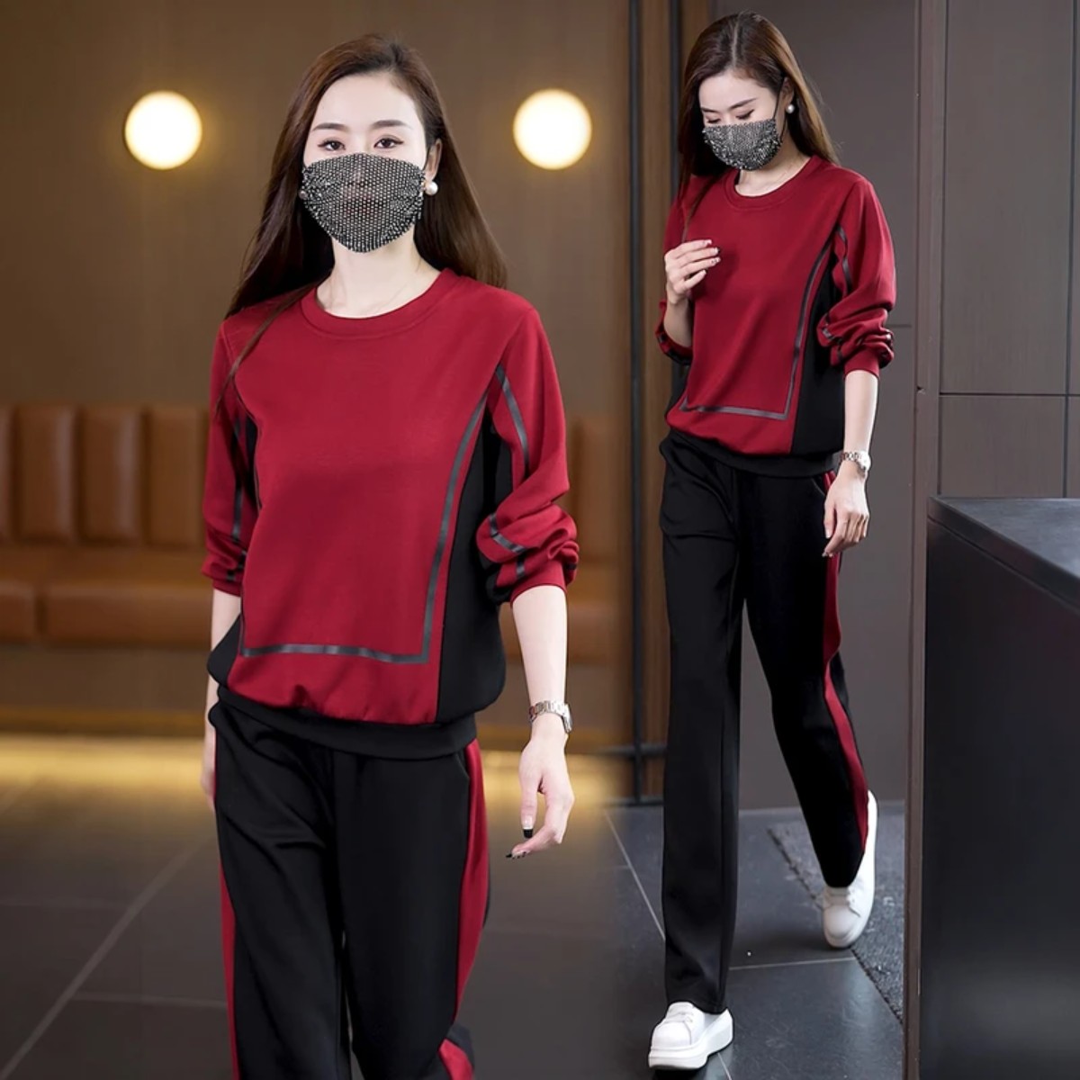 梦芬服饰卫衣阔腿裤休闲两件套