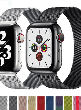适用苹果apple iwatch23456789SE米兰尼斯s9金属ultra2手表带
