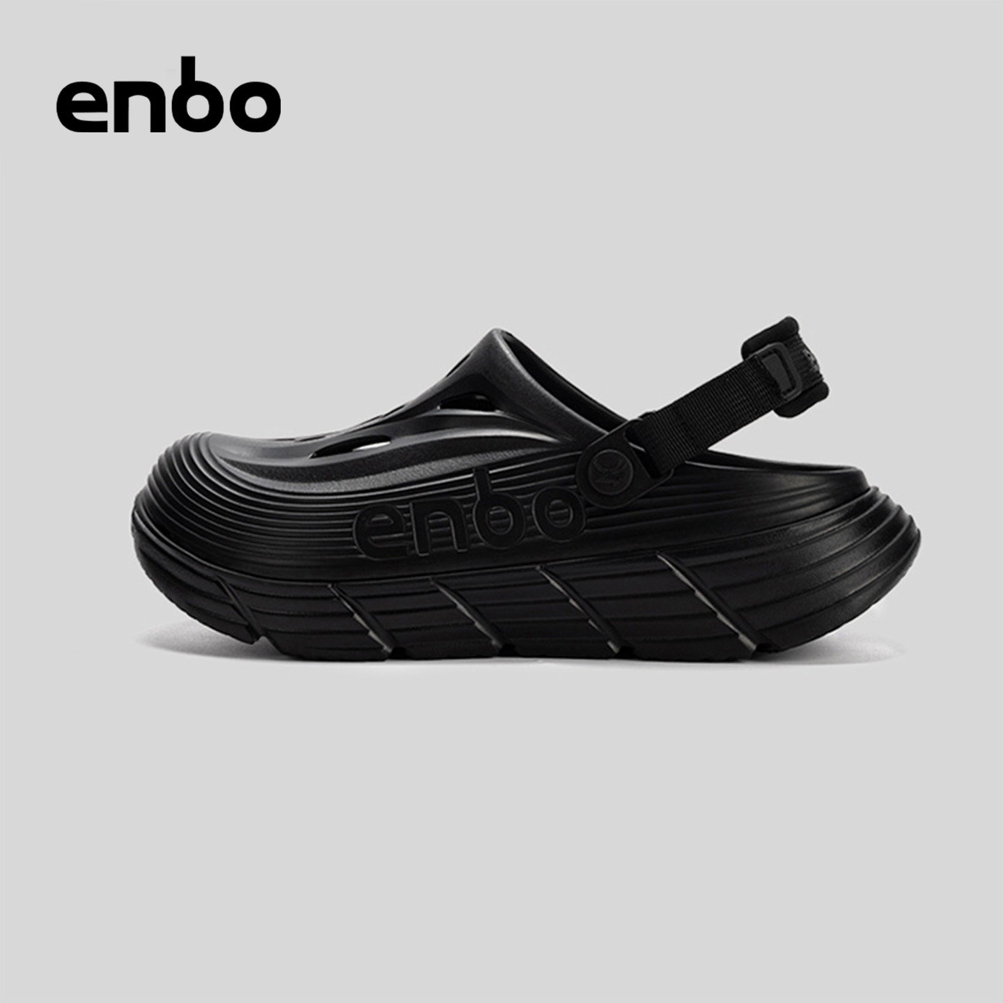 ENBO春夏新型洞洞鞋男款包头沙滩休闲外穿防臭户外防滑耐磨凉拖鞋