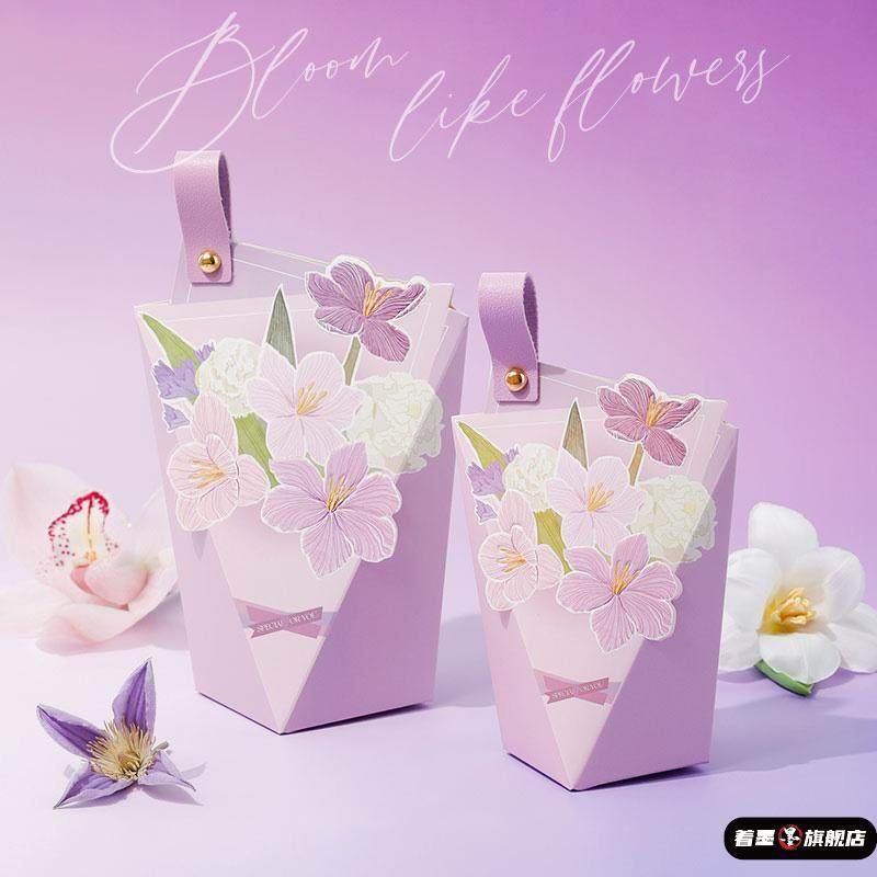2025新款创意花束欧式喜糖盒子精致感结婚喜糖袋婚礼订婚回礼空盒