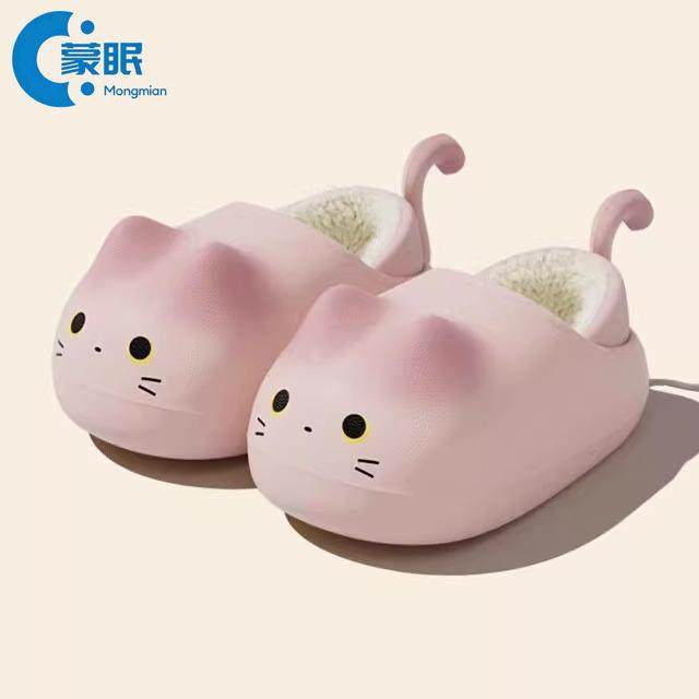 包跟棉鞋女童棉鞋可爱猫咪儿童棉拖鞋冬季新款女孩子包跟加绒保暖,居家布艺,居家棉拖/棉鞋,淘宝优惠券,粉丝福利购,淘宝优惠卷