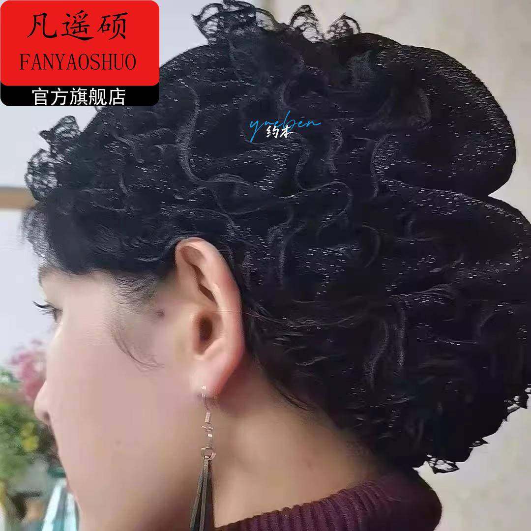 遮盖白发包头帽薄款发帽网纱蕾丝帽子假发帽四季款防尘百搭韩版