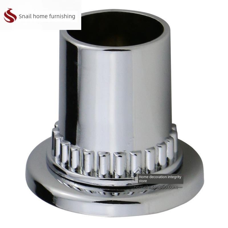 挂衣杆衣柜配件加长加厚不锈钢管顶座浴帘窗帘杆固定座五金