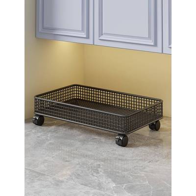 浴室柜下置物架家用洗衣液沐浴露储物托架带轮可移动收纳架子神器