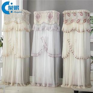 立地式空调防尘罩空调防尘罩中古风方形遮丑黄灰立式空调罩柜机开