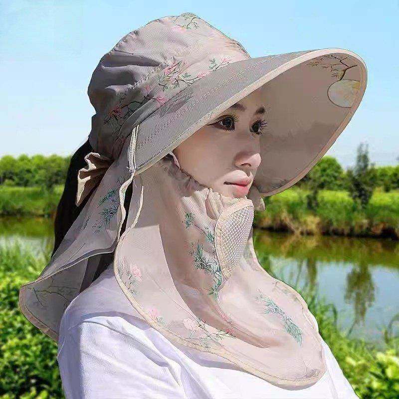 户外遮阳防晒帽面罩帽子一体护颈女款夏季遮脸新款干农活凉帽时尚,服饰配件/皮带/帽子/围巾,防晒面纱/面罩,淘宝优惠券,粉丝福利购,淘宝优惠卷