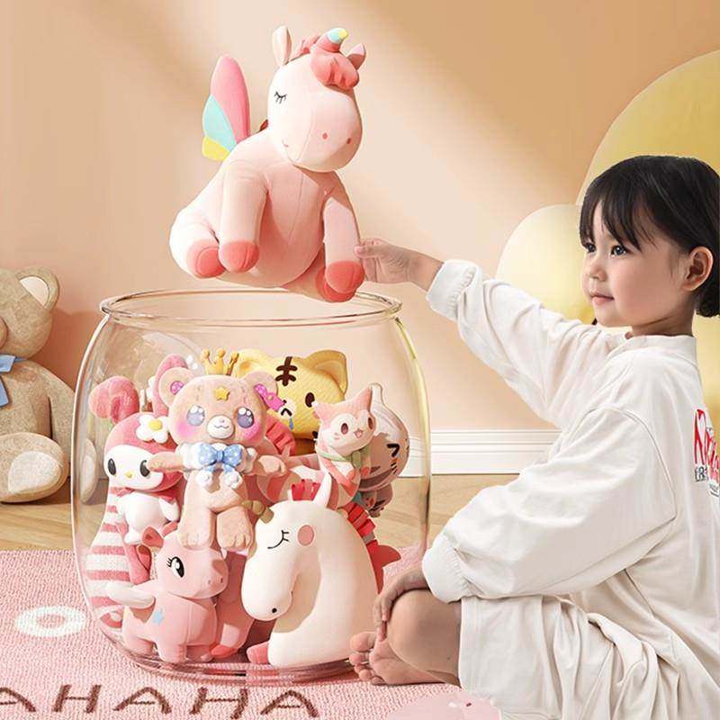 娃娃收纳桶毛绒玩偶布储物凳装儿童玩具大容量公仔整理箱神器透明,收纳整理,收纳凳,淘宝优惠券,粉丝福利购,淘宝优惠卷