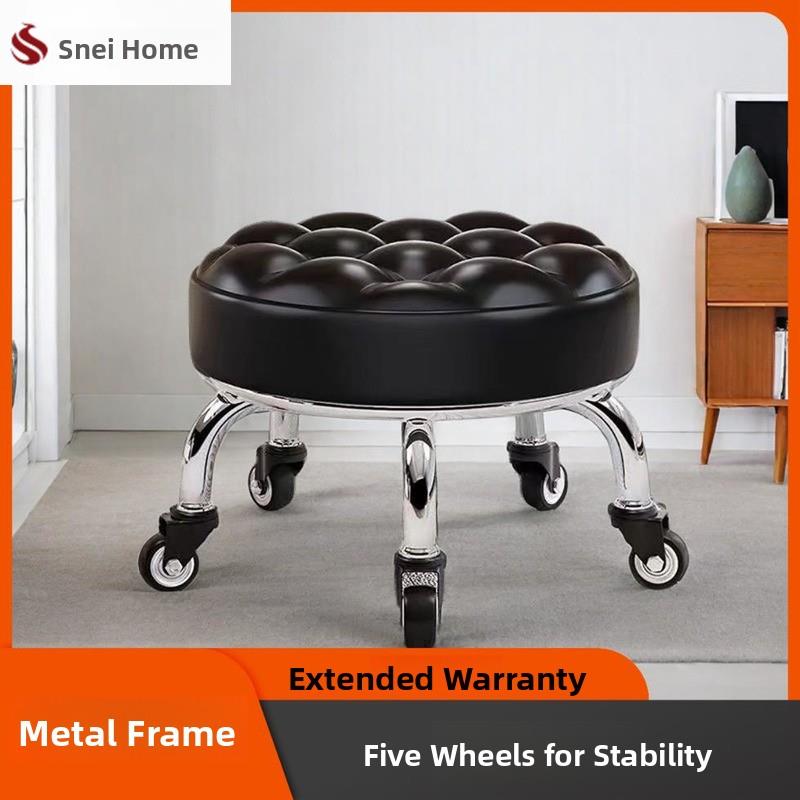 万向轮万向轮小凳子万向轮小凳子成人矮凳家用圆凳美缝旋转修脚儿