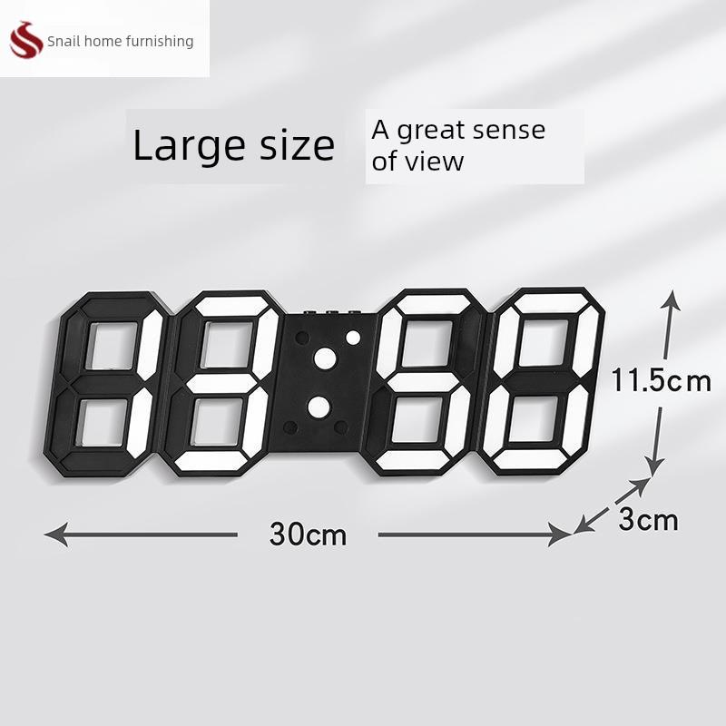 大尺寸3D遥控数字挂钟创意LED钟电子钟可挂可立客厅ins韩版时钟