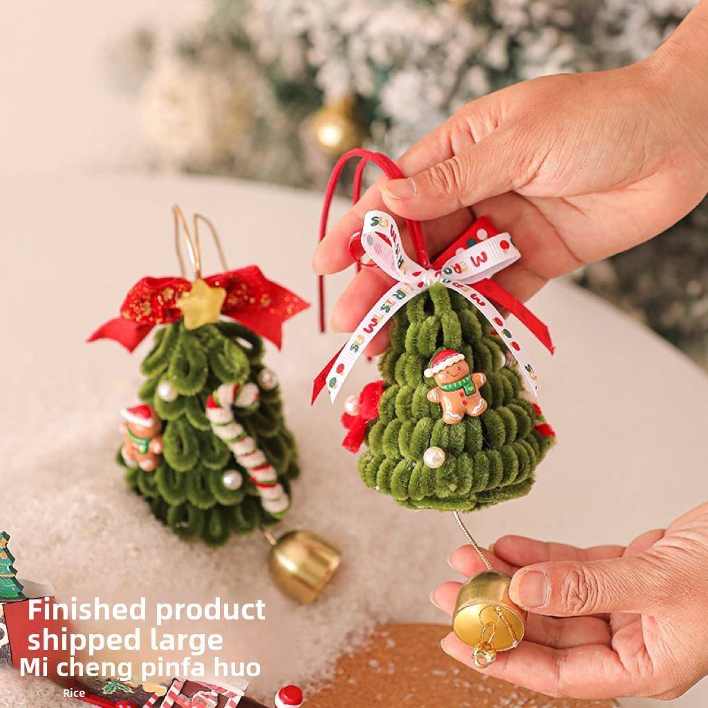 圣诞节装饰门头挂件场景氛围布置入户门挂耶诞花环圣诞树铃铛挂件