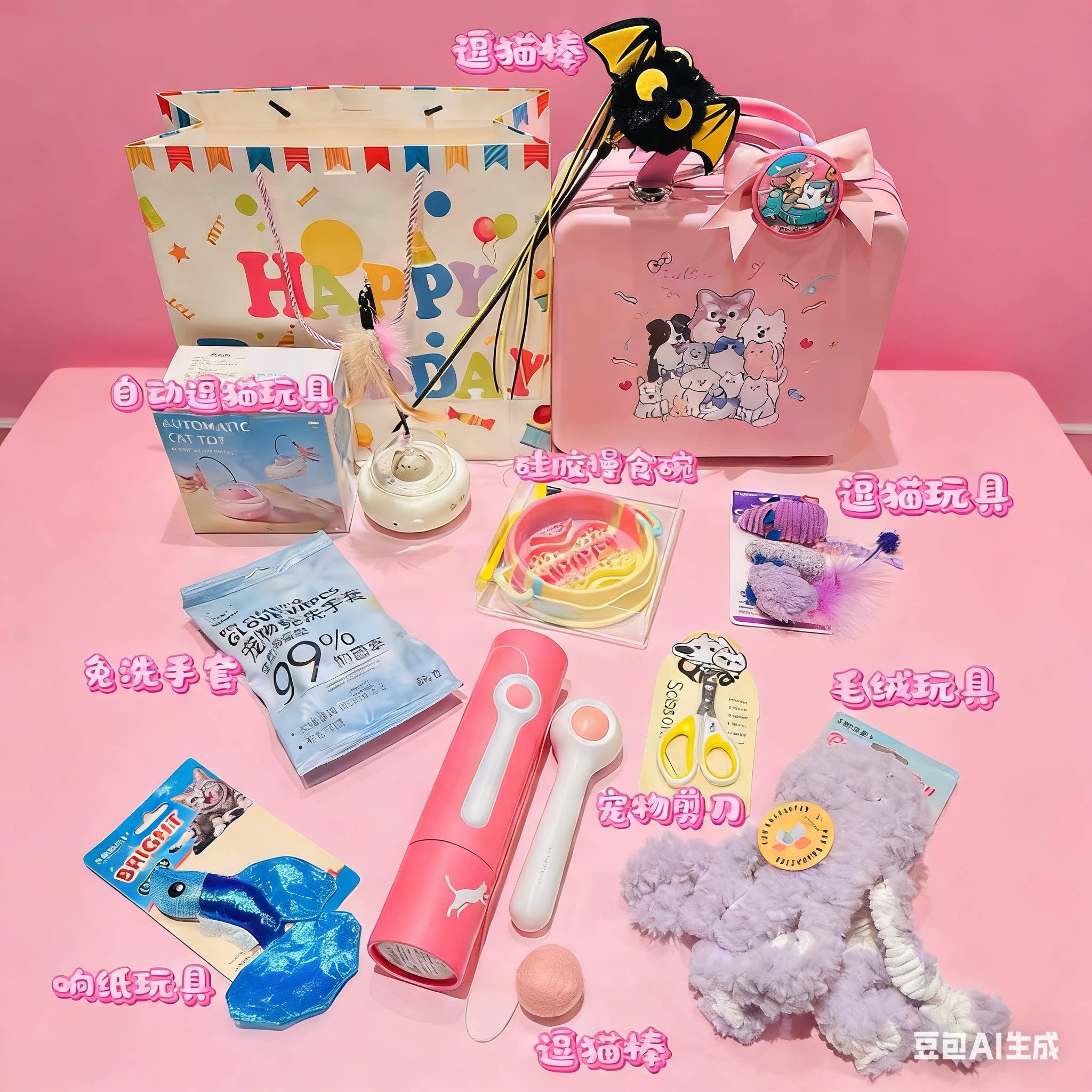 宠物十岁生日礼品宠物周岁伴手礼宠物猫猫狗狗生日礼品