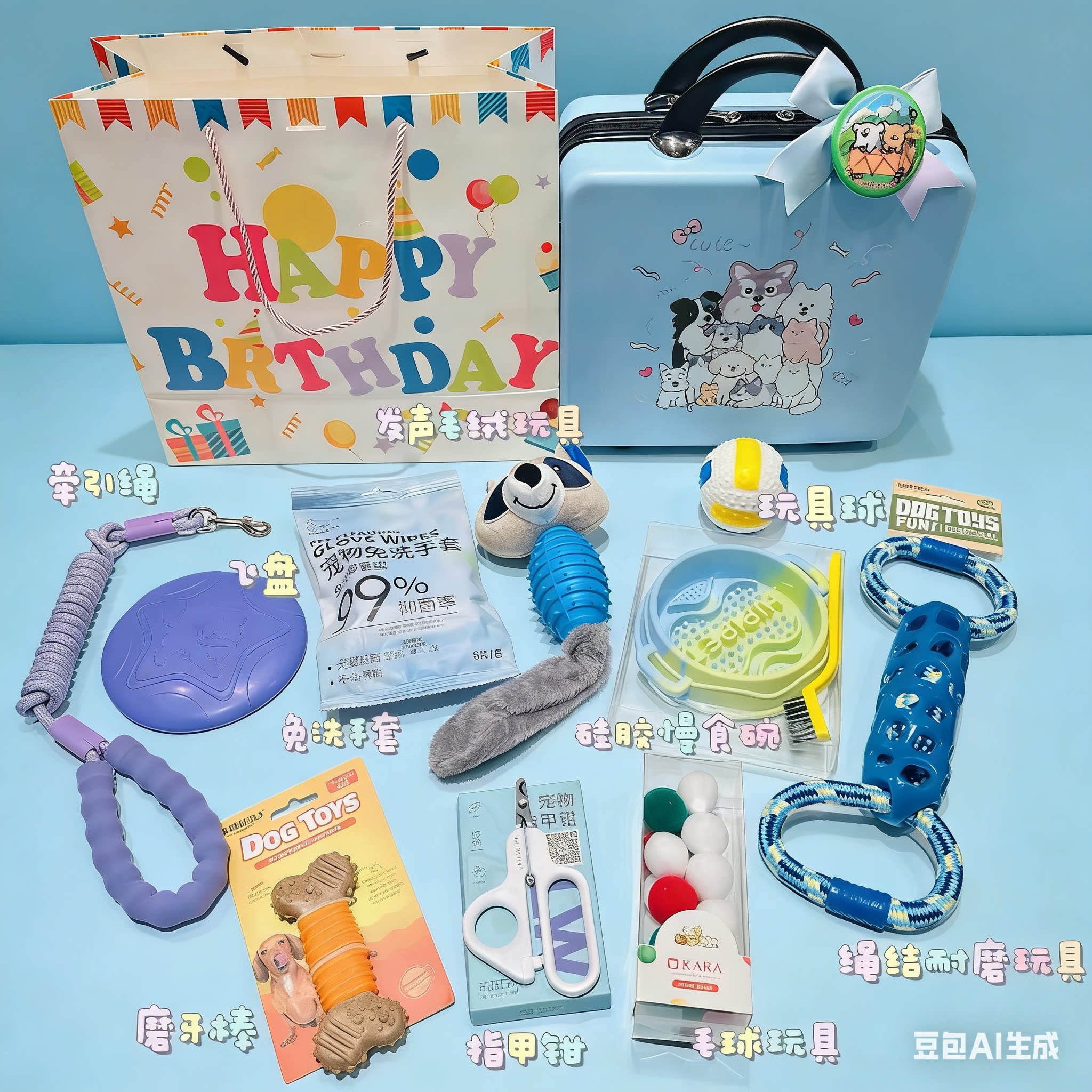 宠物生日伴手礼猫猫狗狗周岁生日礼品宠物十岁礼品新年礼品