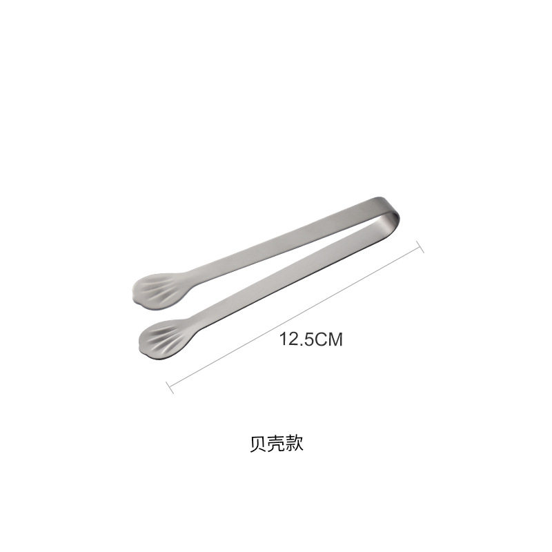 北欧不锈钢糖夹冰块夹子零食咖啡方糖夹可爱小夹子柠檬片夹毛巾夹