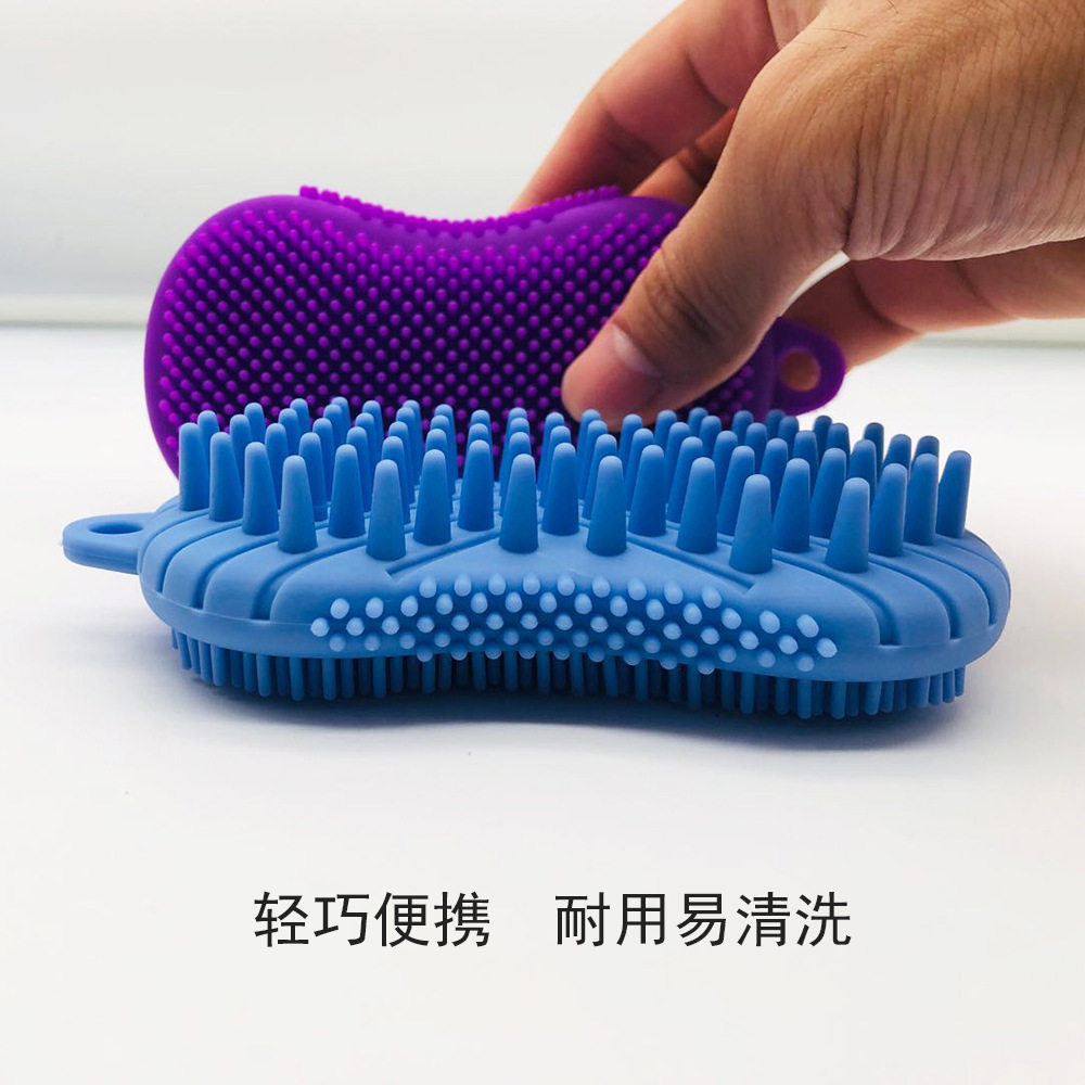 硅胶洗澡刷 儿童沐浴硅胶刷 洗头洗澡按摩刷多功能搓澡刷子