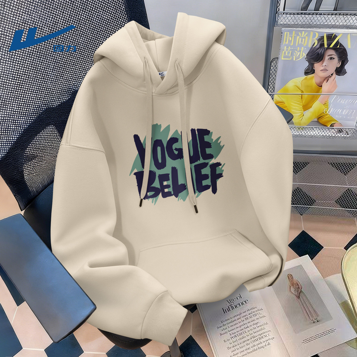 回力连帽卫衣男款重磅美式春秋款2026新款学生春装衣服男士外套潮