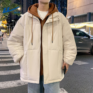 回力冬装棉衣男款2026新款保暖加厚青少年男生冬季外套假两件棉服