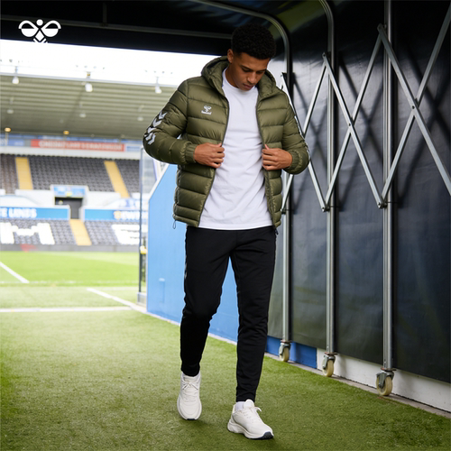 HUMMEL足球运动棉服休闲连帽外套