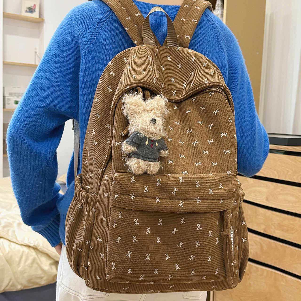 书包in小众风女大学生背包女双肩旅游轻便初中生高中女生高颜值20