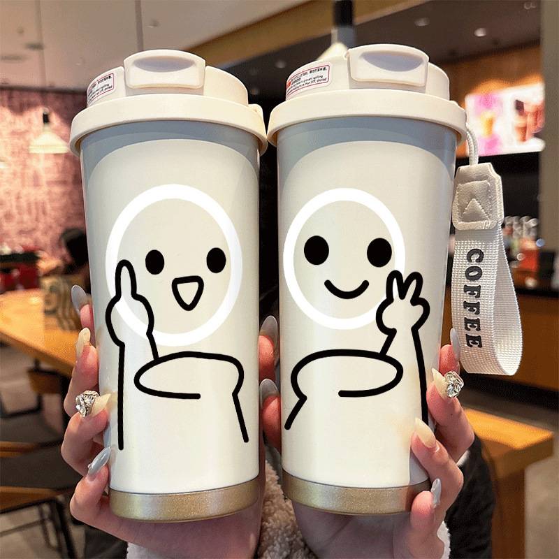 搞怪保温杯不锈钢双饮水杯子新款