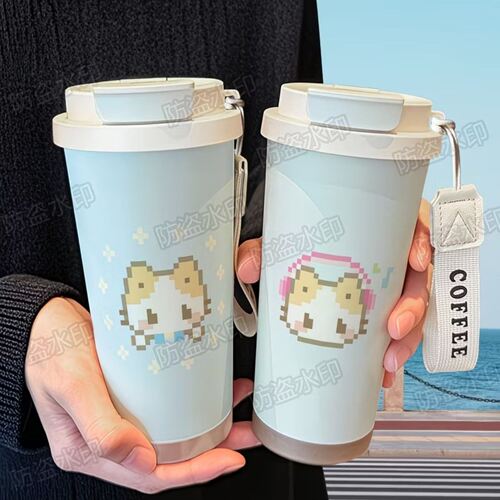 棉花糖猫可爱保温杯大容