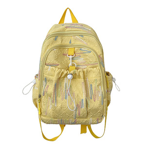 加工定制高颜值书包女小学生初高中生小众设计感简约百搭双肩背包