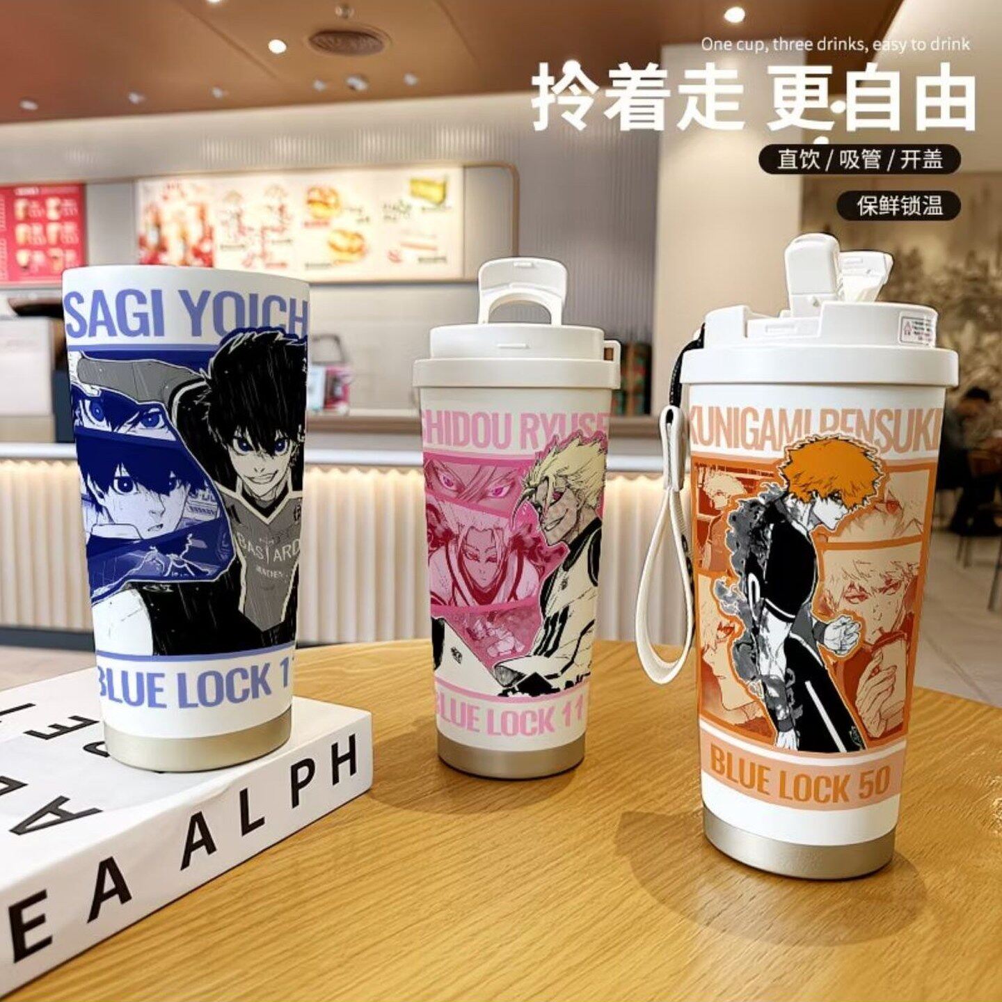 蓝色监狱保温杯316不锈钢