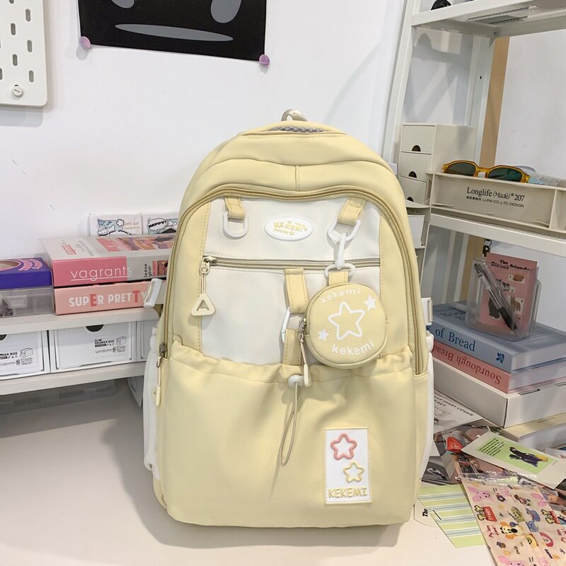 学生双肩包新款中学生双肩包女大容量书包高颜值旅行包女背包女双