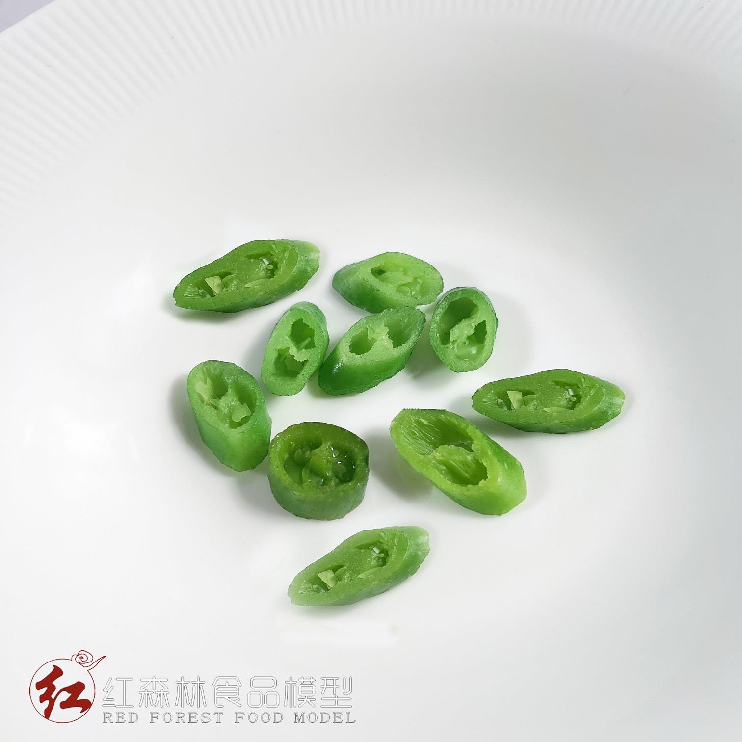 青红辣椒圈食品模型厨房摆样餐厅摆件酒店装饰