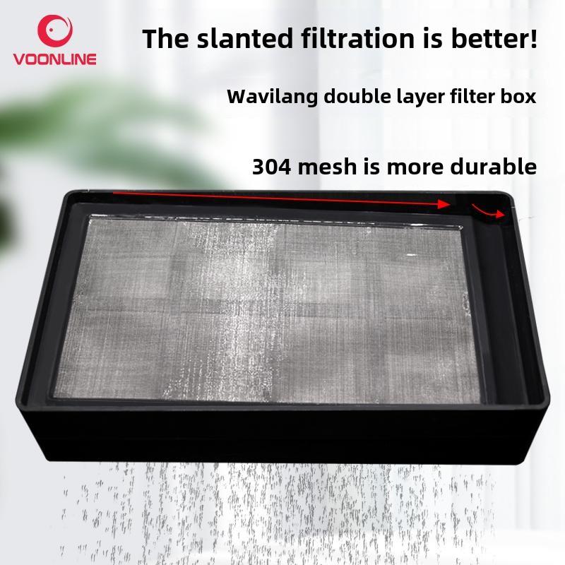 卧卧式鱼缸滤网底滤池周转箱专用不锈钢网隔板鱼粪分离广场