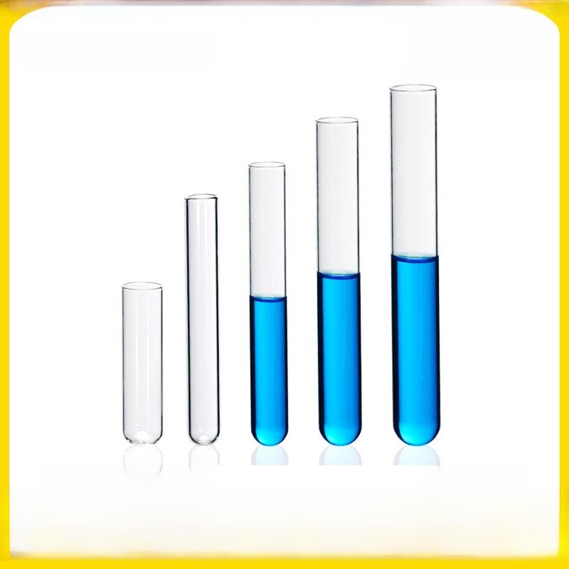 雷固加厚高硼硅平口玻璃试管硅胶塞圆底塞试管实验室化工设备