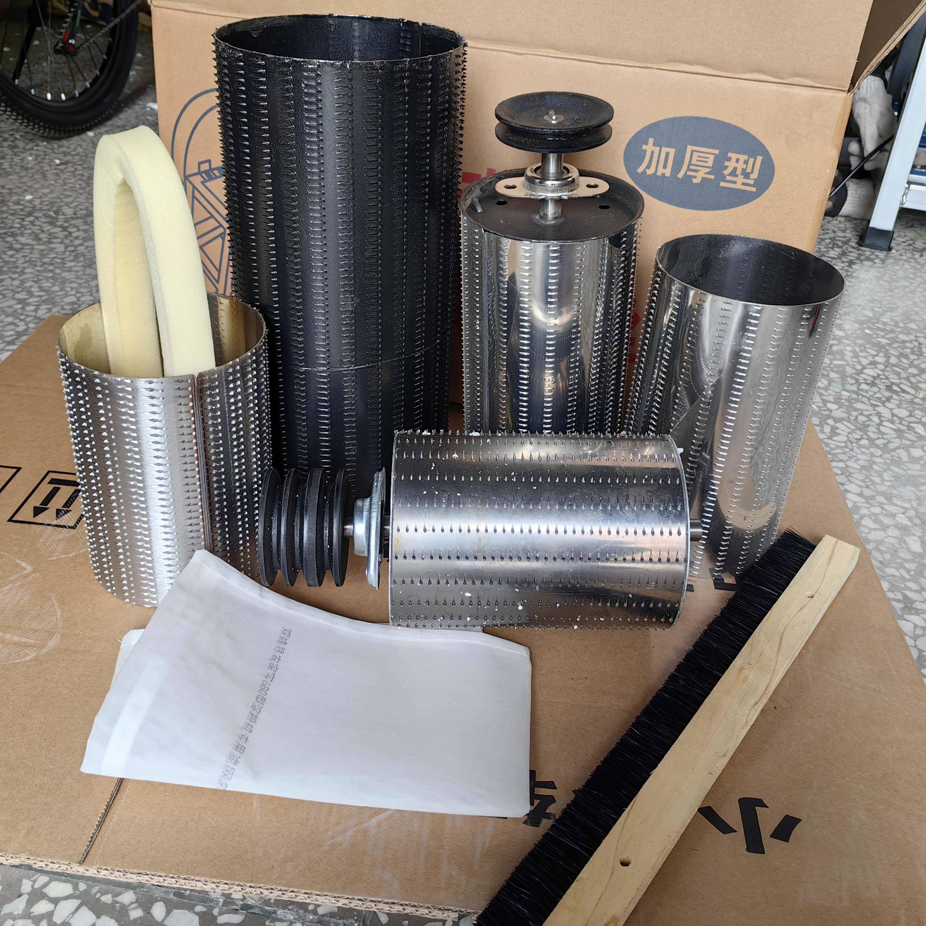 薯类磨浆机淀粉渣浆分离机滚刺筒滚刺刀片红薯机过滤网毛刷子配件