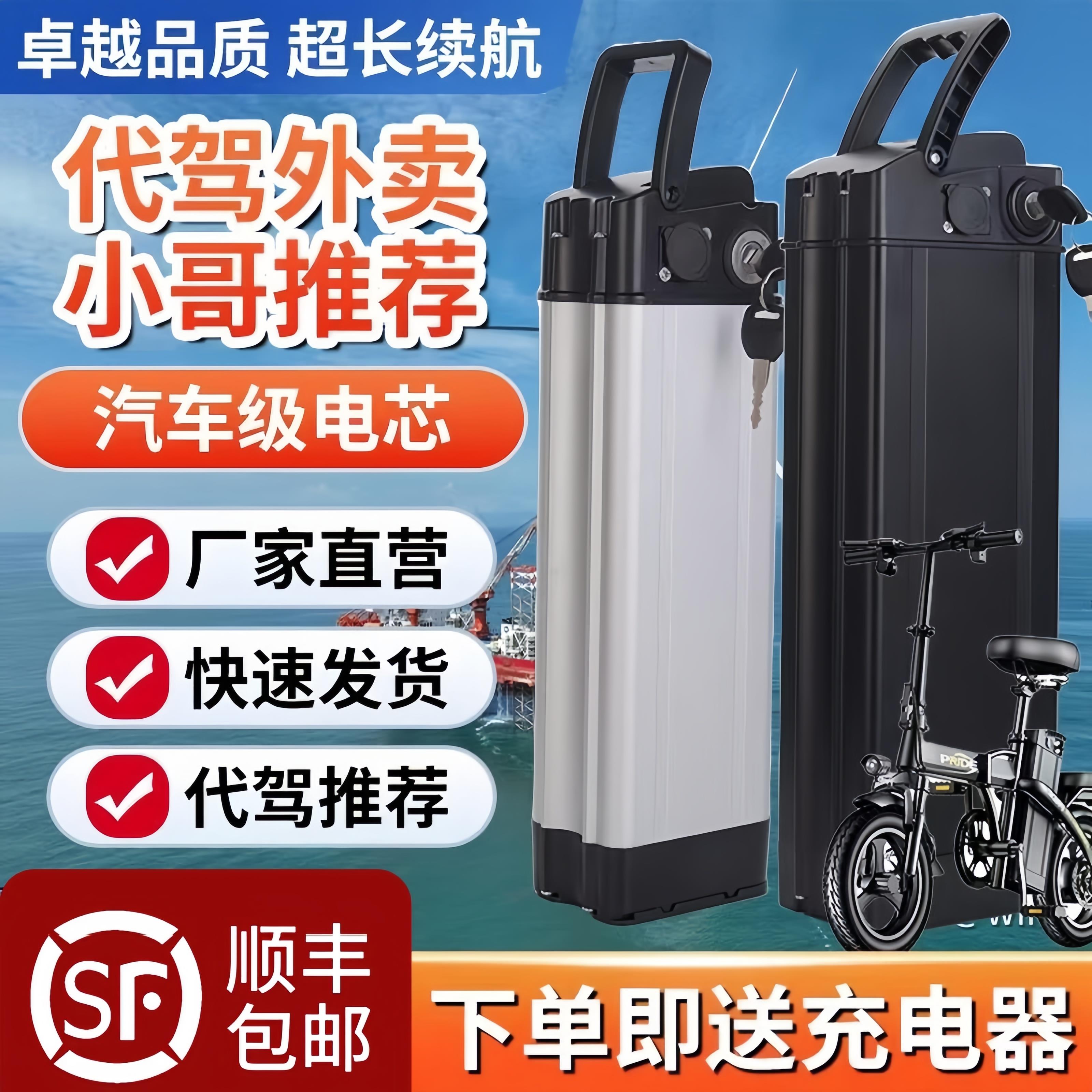 新国标折叠车电动车大容量锂电池48V20AH35A电动自行车电瓶车电池