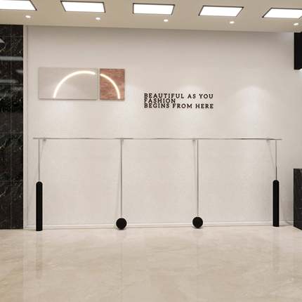 服装店展示架不锈钢黑色上墙挂衣架买手专用衣服陈列架女装店货架