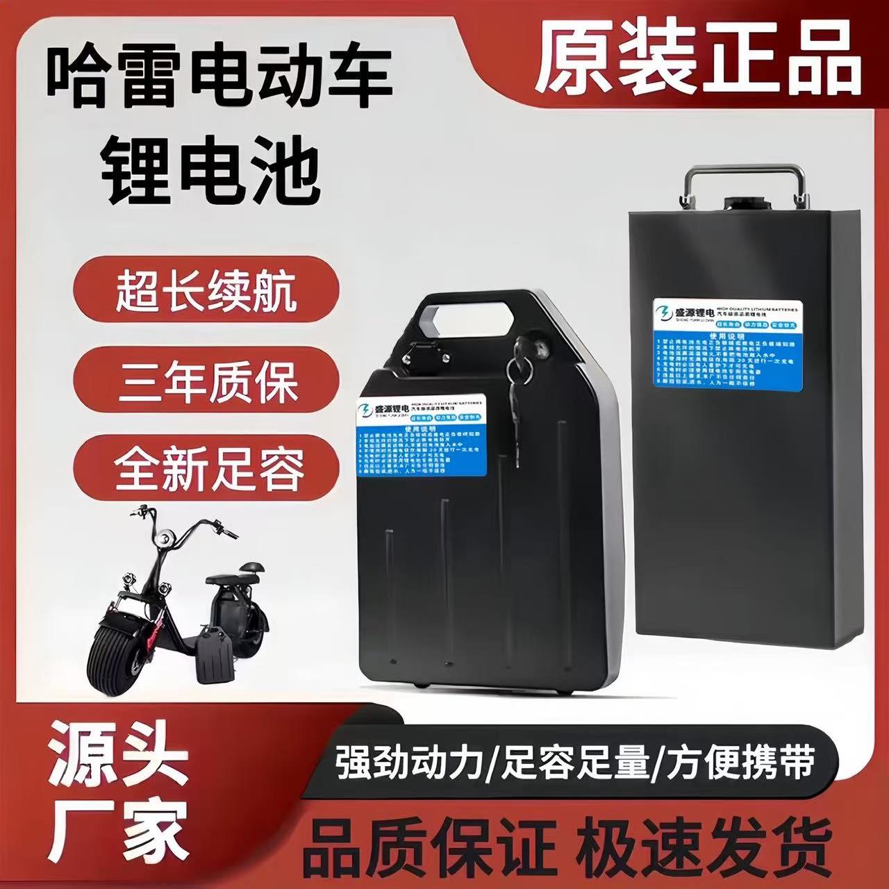 哈雷电动车锂电池48V60V踏板车可拆卸电瓶动力强劲三元锂哈雷电瓶