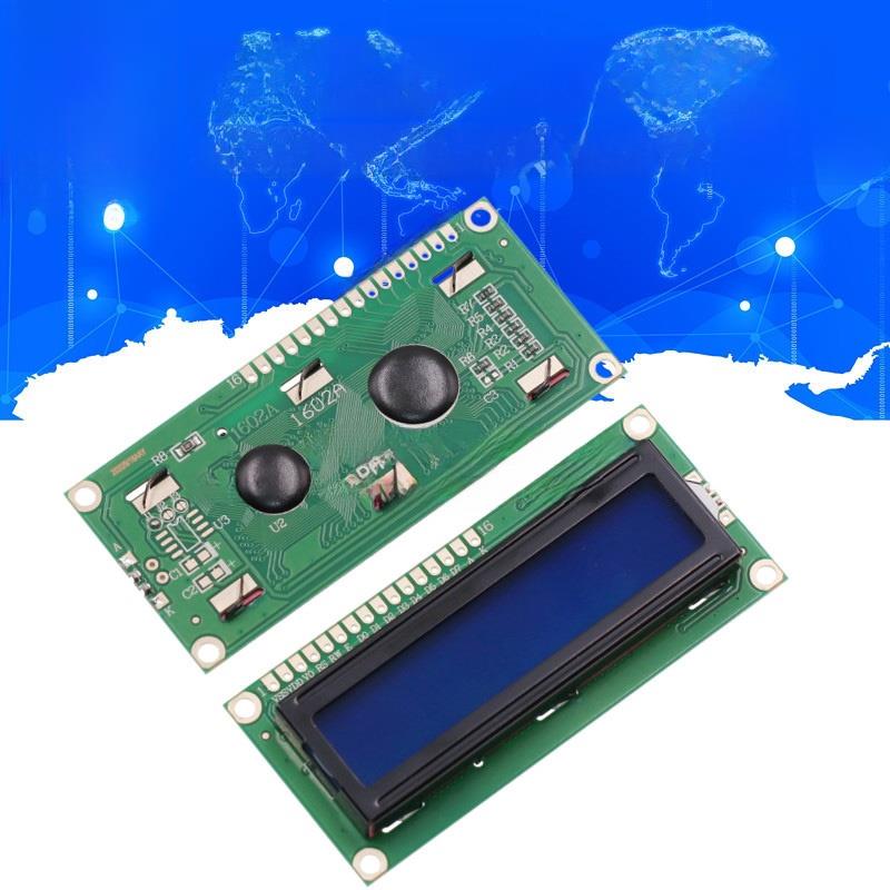 蓝屏液晶屏蓝色5V白色字体背光Lcd1602