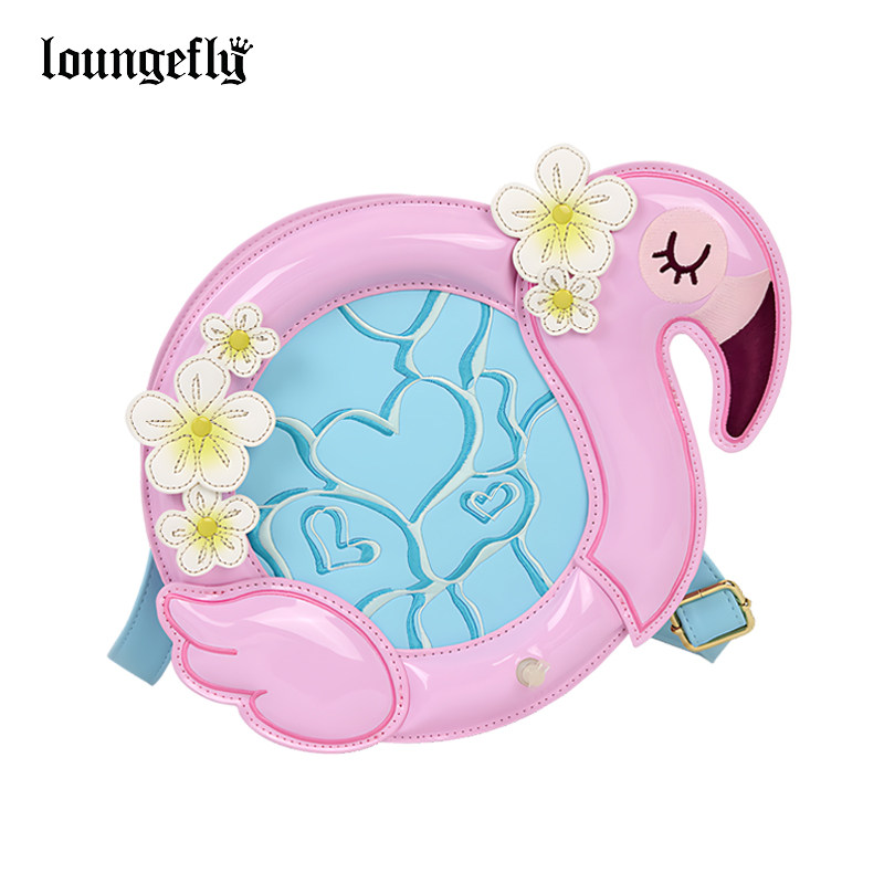 Loungefly官方正品火烈鸟泳圈造型立体贴花单肩斜挎包女生零钱包,箱包皮具/热销女包/男包,单肩包,淘宝优惠券,粉丝福利购,淘宝优惠卷