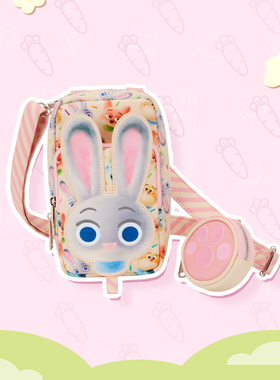 Loungefly迪士尼疯狂动物城2兔子朱迪正版周边单肩斜挎包女零钱袋