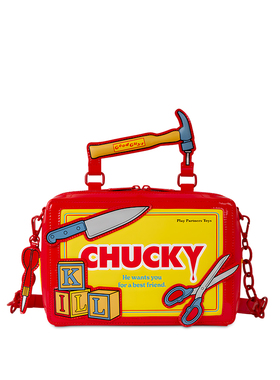 Loungefly鬼娃恰奇Chucky正版周边工具箱造型单肩斜挎包女手提包