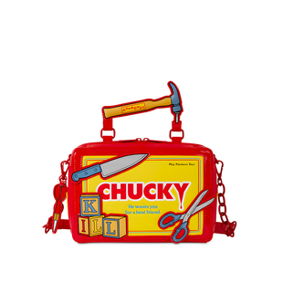 Loungefly鬼娃恰奇Chucky正版周边工具箱造型单肩斜挎包女手提包