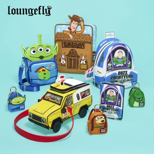 Loungefly玩具总动员胡迪巴斯光年三眼仔周边双肩背包单肩斜挎包