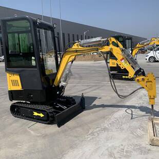 小型履带式挖掘机园林施工地面修整履带小挖机大棚室内无尾挖掘机